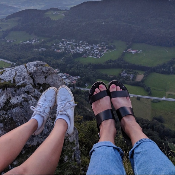 Black Sandals with Silver Hardware from Pull & Bear 🖤🐻 - Picture 2 of 9